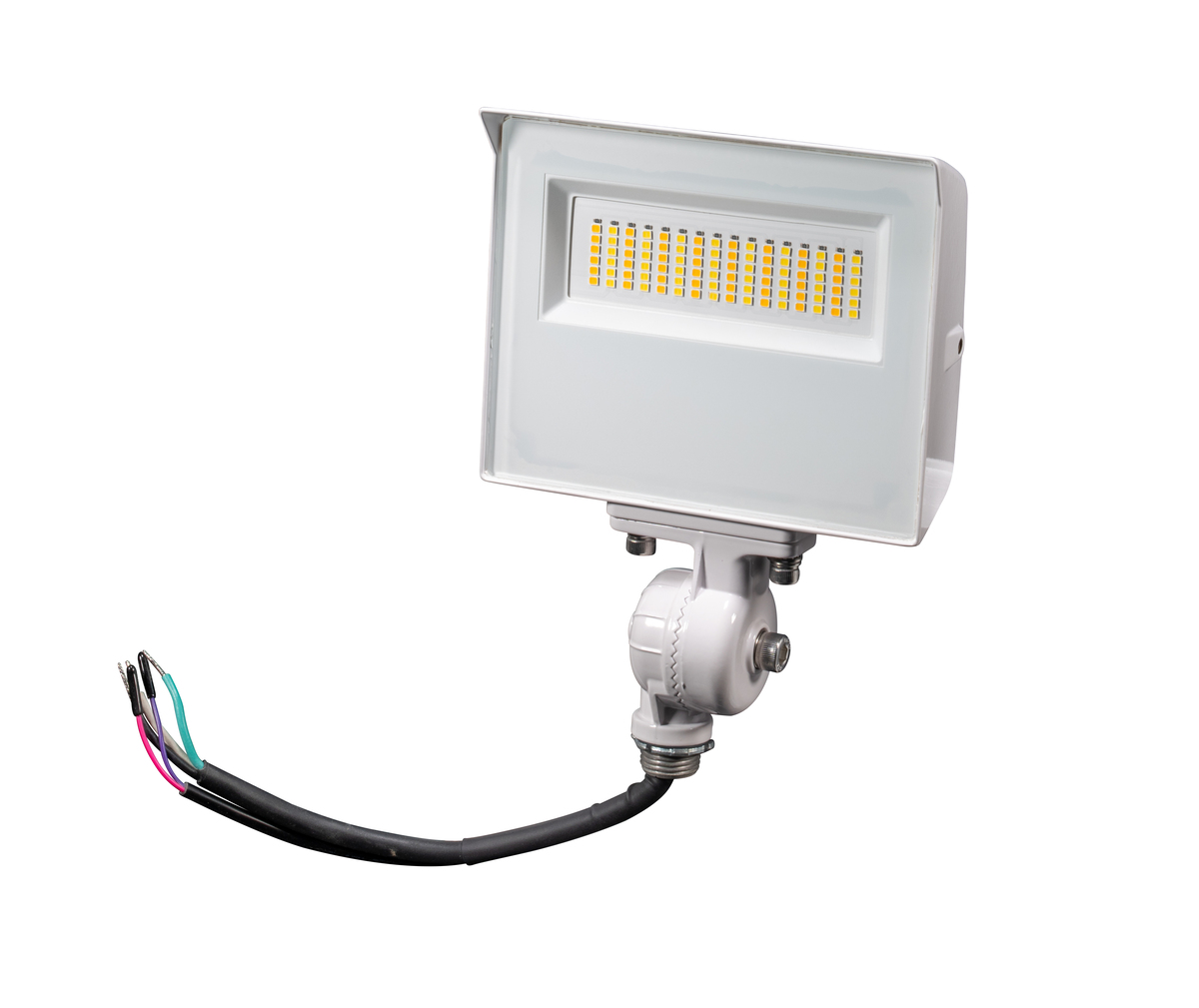 15W/25W/30W Power & CCT Selectable Flood Light, White Finish