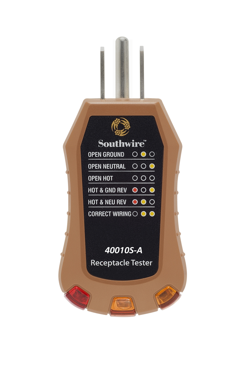 Southwire Tools & Equipment 40010S-A 3-Wire Receptacle Tester