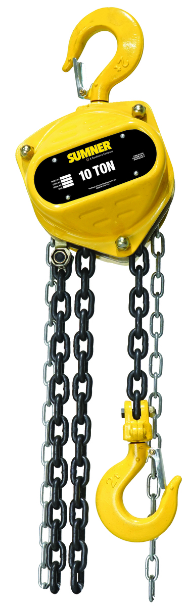 10 Ton Ingersoll Rand Roughneck 20 Foot Lift Chain Manual Fall Chain Hoist 