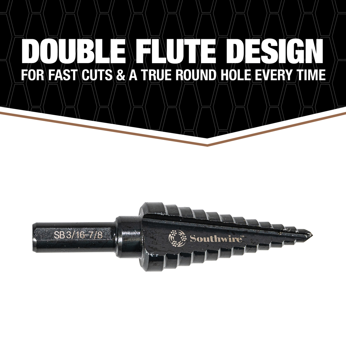 SB3/16-7/8, STEPBIT, DBL STRT FLUTE