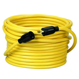 SOUTHWIRE, 12/3 SJTW 100' YELLOW OUTDOOR TWIST-TO-LOCK NEMA L5-20P EXTENSION  CORD