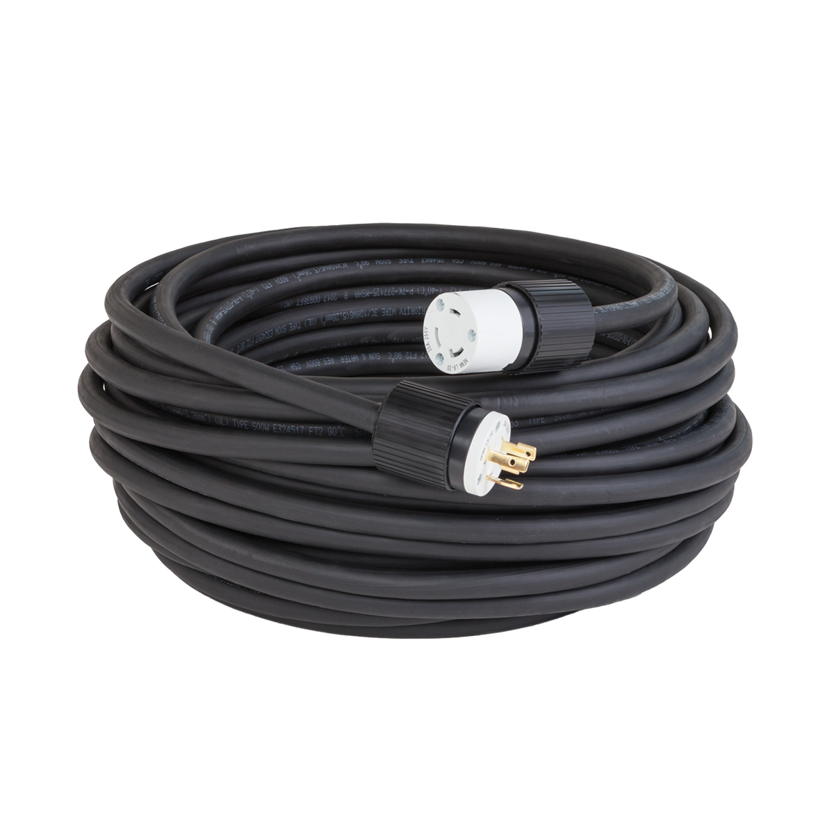 100 Foot 10 3 Power Cord 125V 30 Amp Sow Rubber NEMA L530P Plugs, from CEP