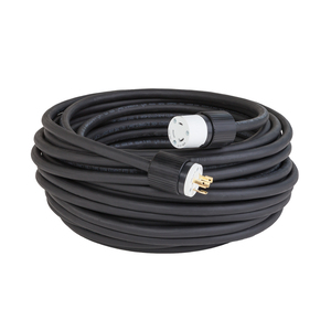 POWER FIRST, 25 ft Cord Lg, 10 AWG Wire Size, Locking Extension