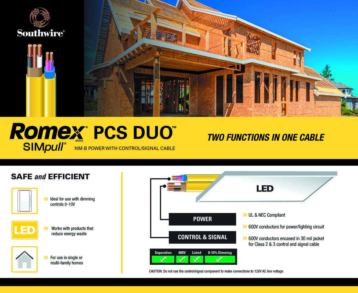 Romex® Brand SIMpull® Type NM-B-PCS DUO™ Cable