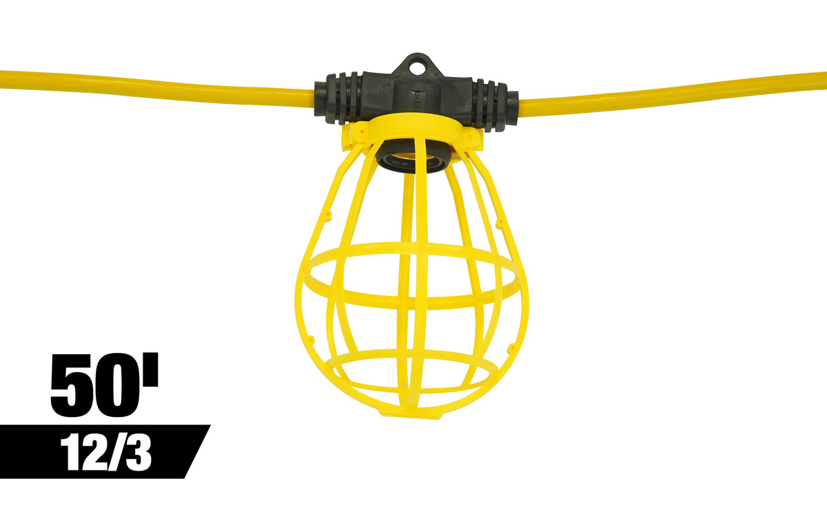12/3 50' SJTW METAL CAGE STRING LIGHT