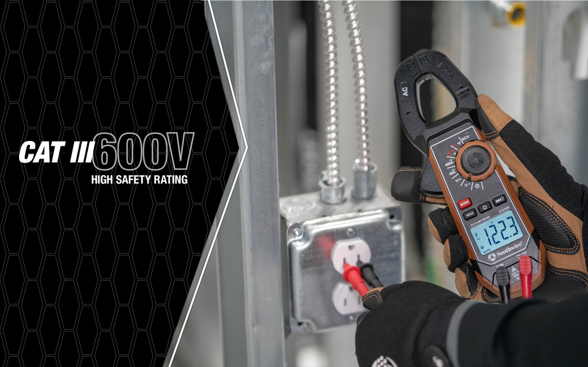 400A AC Clamp Meter with Built-In NCV, Worklight, and Third-Hand Test Probe Holder