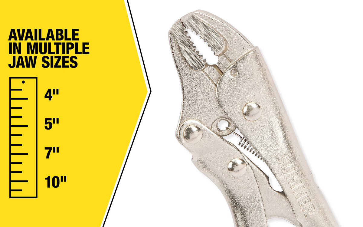 WHT, 5" CRV LOCK PLIERS W CUT