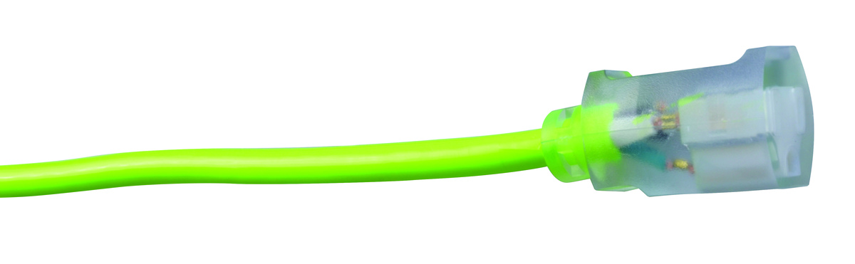 SOUTHWIRE, 12/3 SJTW 50' COOL GREEN OUTDOOR EXTENSION CORD WITH POWER LI