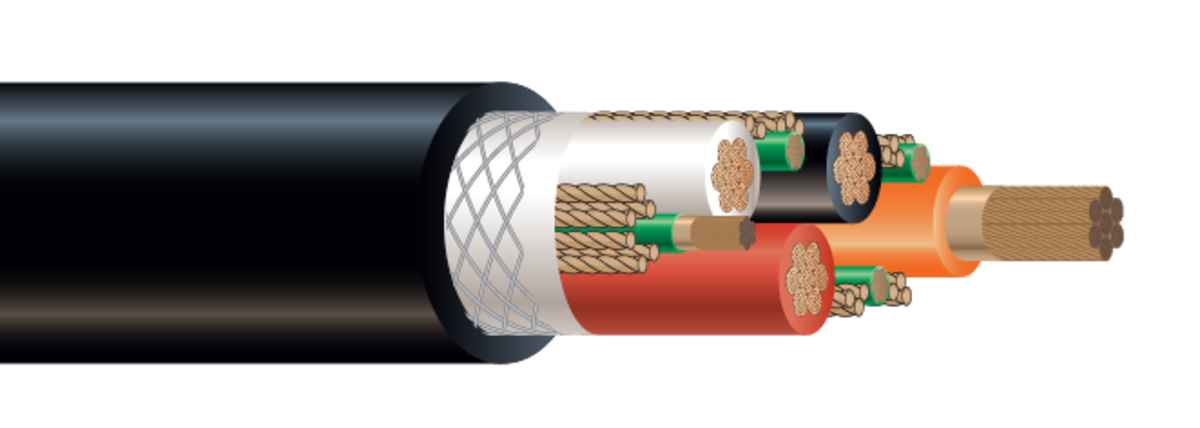 Power cable - CPEM24 series - M.A.E. S.r.l. - for geoelectric prospecting /  TPE-insulated