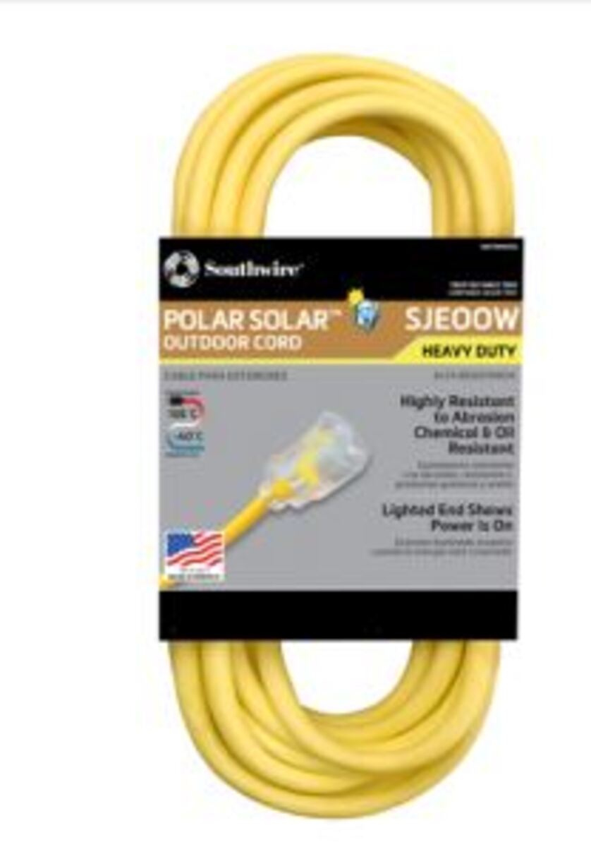 Polar/Solar 1287W0002 16/3 Medium-Duty 13-Amp SJEOW Cold Weather Extension Cord, 25-Feet