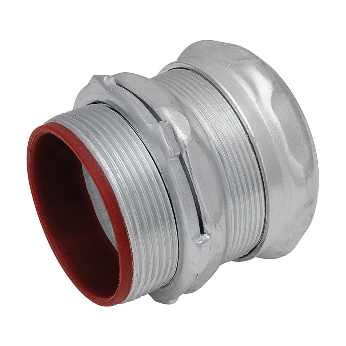 4" EMT Compression Box Connectors, Insulated - Steel