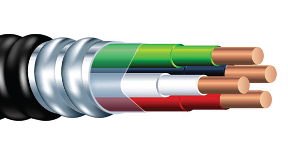 Metal store clad cable