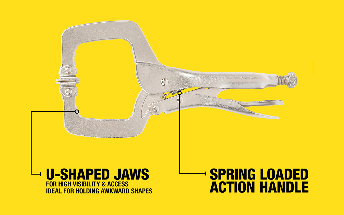 WHT, 18" LOCK CLAMP W SWIVEL PADS
