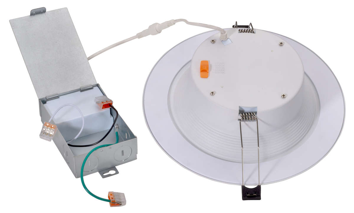 6PK 8" 21W 5CTS DEEP REGRESS BAFFLE DOWNLIGHT 50KHr 1700L