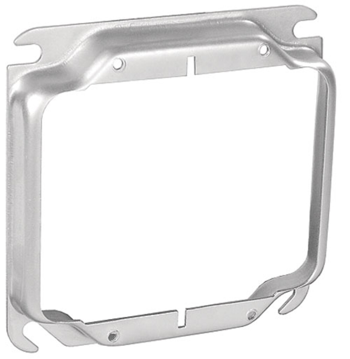 4" Square Two Gang Device Ring - 5/8" Raised
