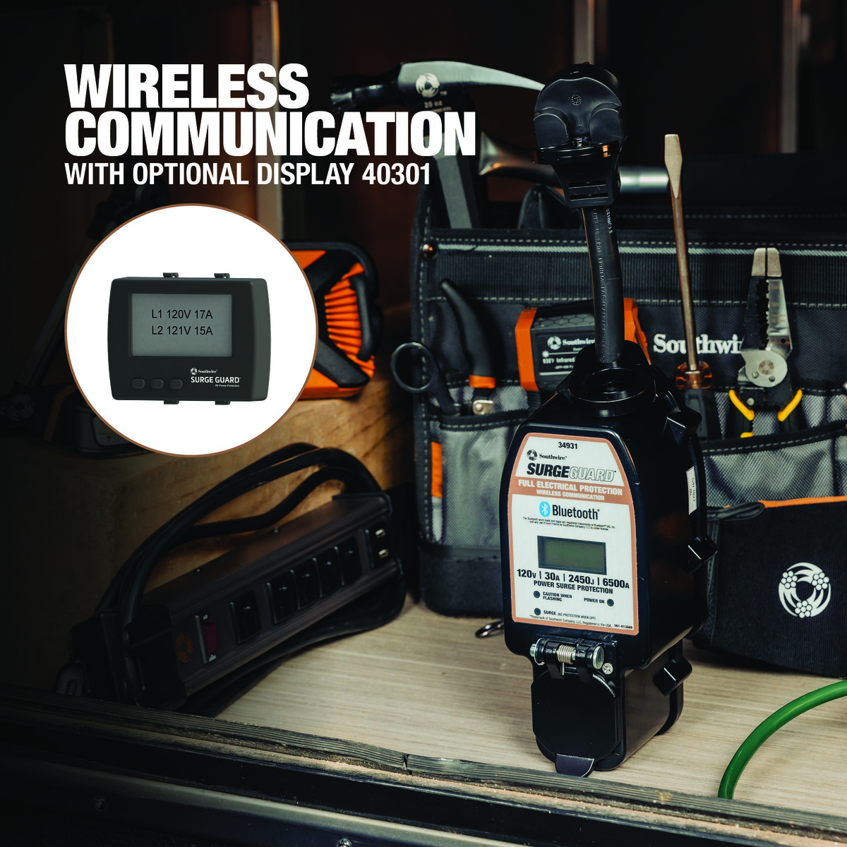 30A PORTABLE SURGE GUARD, WIRELESS