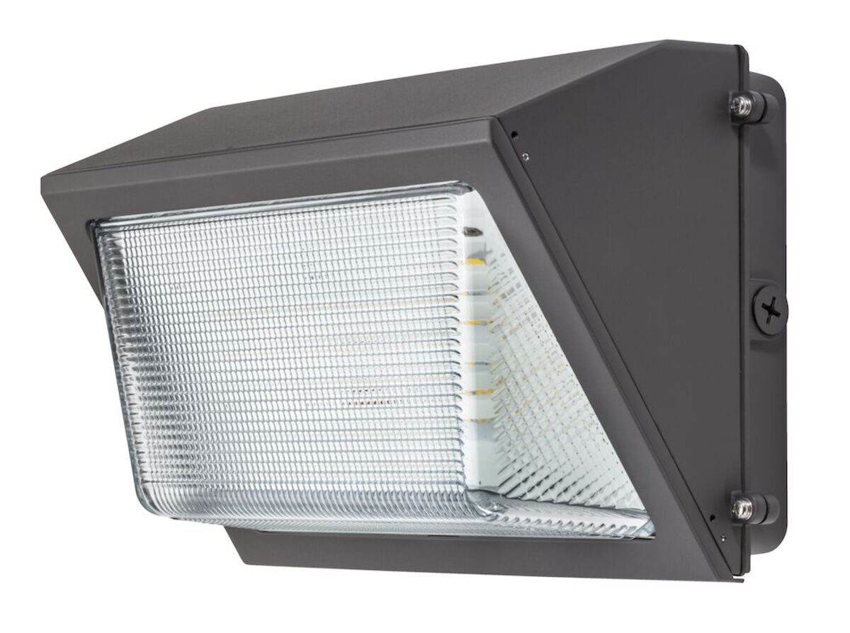 4PK 40W DIM HE WALLPACK W/EM -BRONZE (15