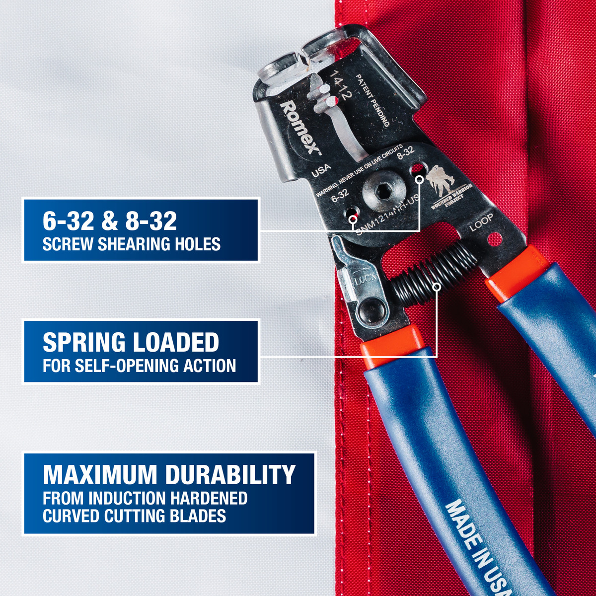 Romex wire stripper top