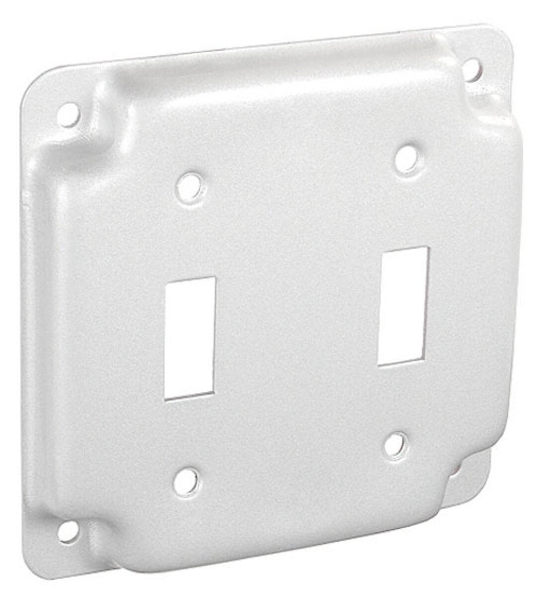 4" Square Industrial Surface Cover, 1/2" Raised - (2) Toggle, Stainless Steel