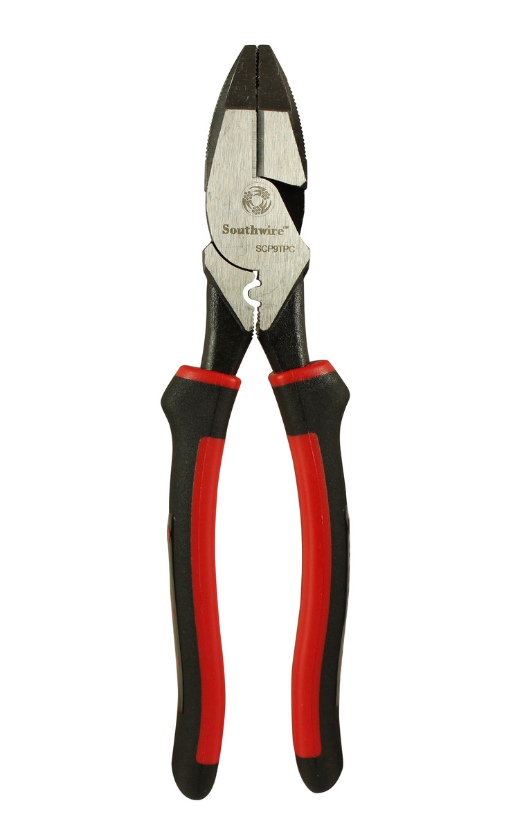 9" Side Cutting Pliers w/ Fishing Crimper, Comfort Grips