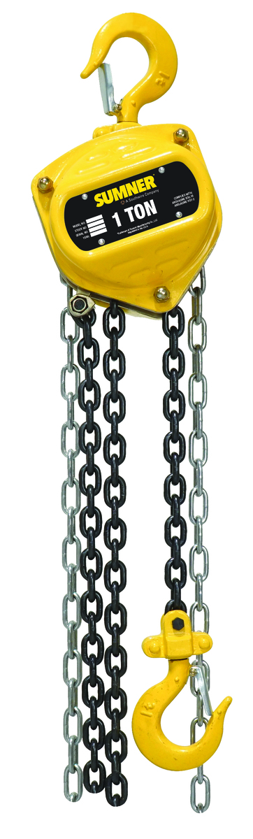 1 Ton Chain Hoist with 10 ft. Chain Fall