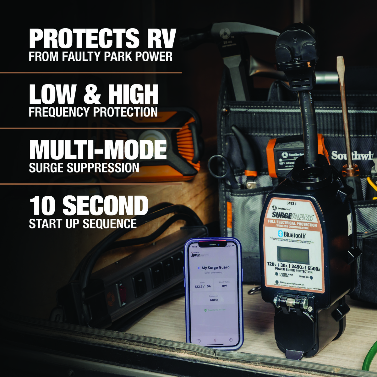 30A PORTABLE SURGE GUARD, WIRELESS
