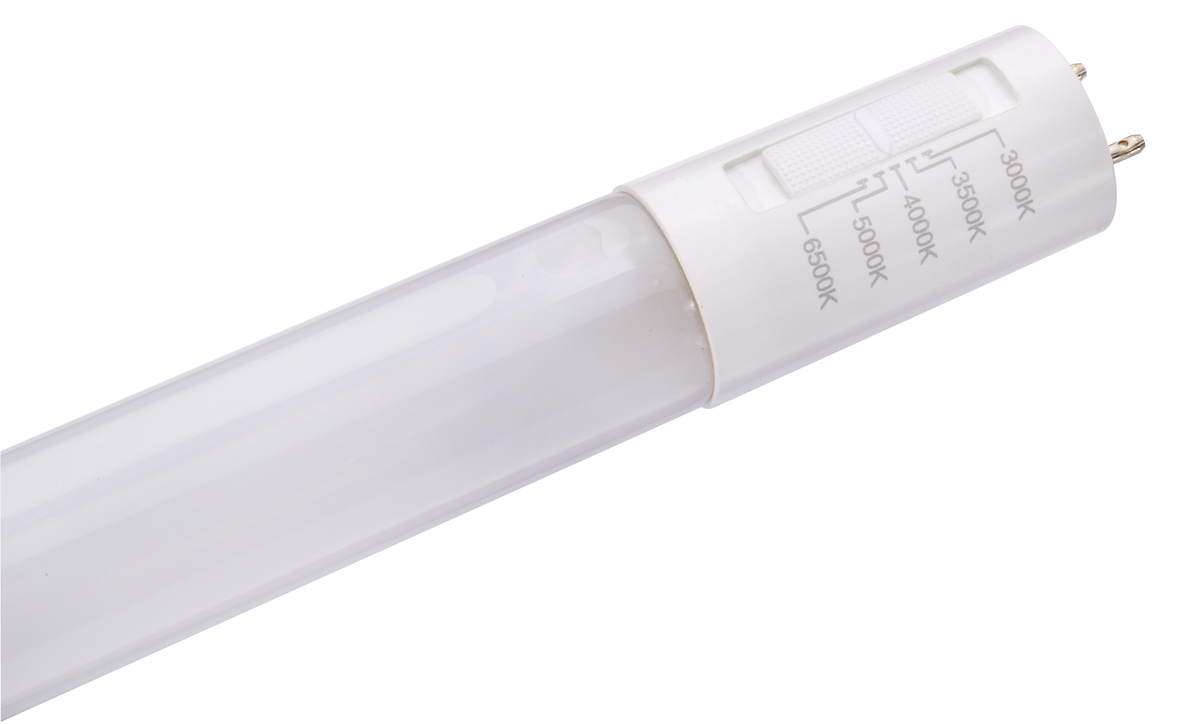25PK 9W 2FT LED T8 TUBE TYPE B-SINGLE DOUBLE END-CCT SELECTABLE3000K/3500K/4000K/5000K/6500K1150L 80CRI 50,000 HOURS17W T8 FLUORESCENT REPLACEMENT WATTAGEPET COATED FROSTED GLASS LENS