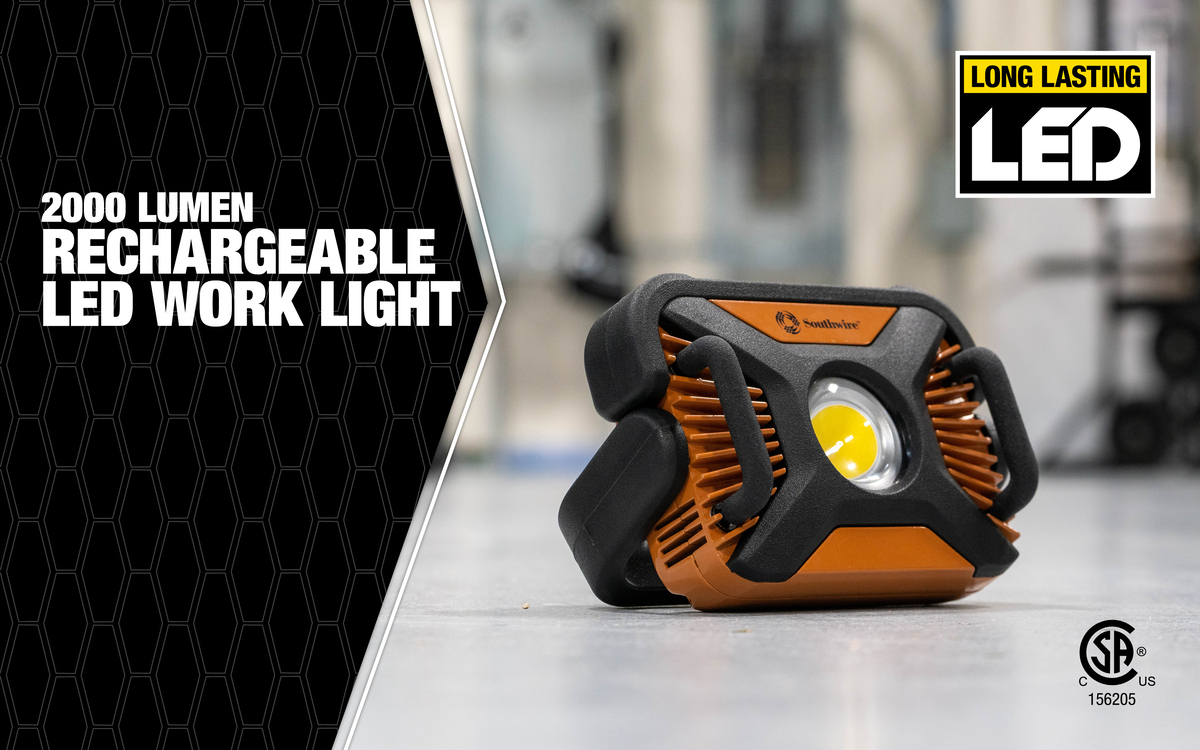 Southwire 2000 Lumen LED Rechargeable Work Light