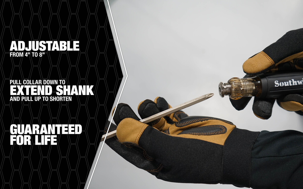 SD2N1AL, ADJUSTABLE LENGTH SCREWDRVR