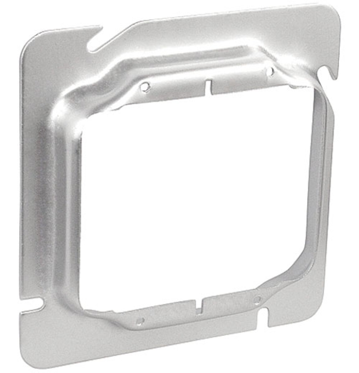 6" Square Two Gang Device Ring - 5/8" Raised