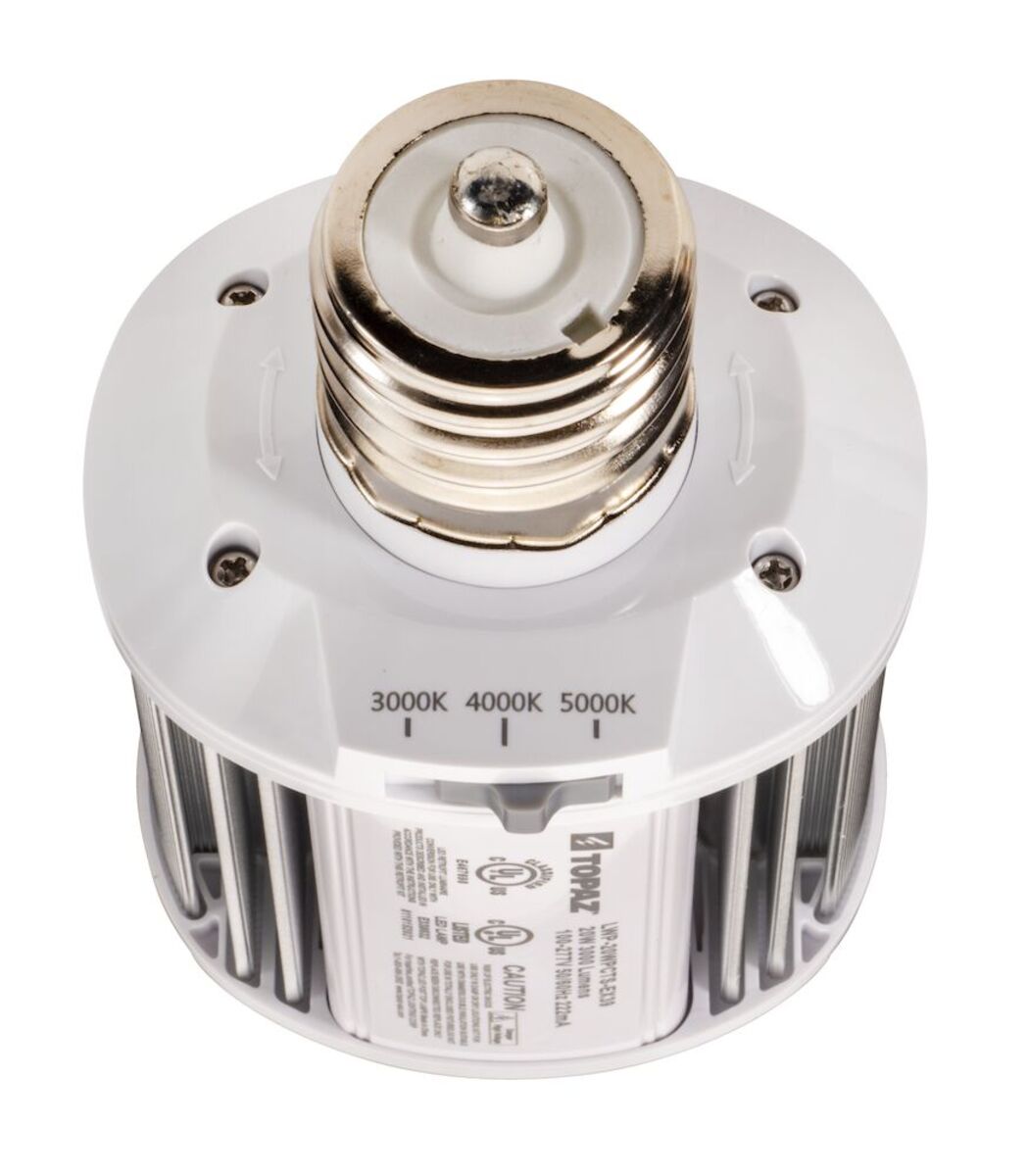 LED Wall Pack Area Lamp, Power and CCT Select, 5/10/20W 3000K/4000K/5000K EX39 Base