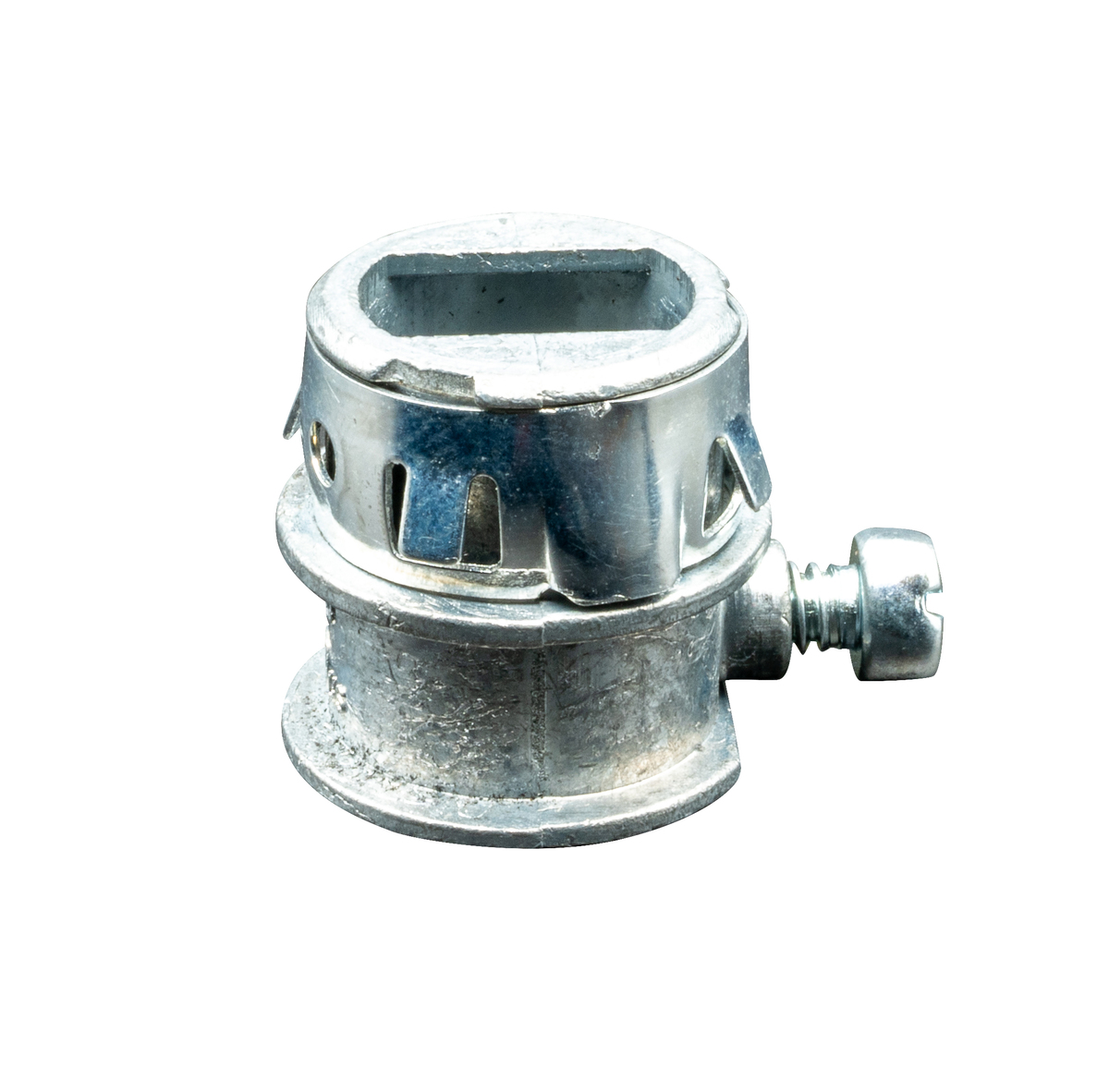 3/8" TRADE SIZE SNAP IN MC CONNECTOR ZINC DIECAST WITH SETSCREW 1/2" KOSIZE CABLE RANGE: 0.445" - 0.630"