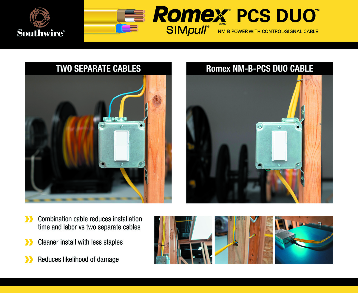 Romex® Brand SIMpull® Type NM-B-PCS DUO™ Cable