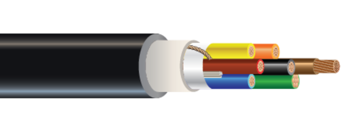 16 AWG MTW UL Panel Wire, Green w/ Yellow Stripe, 500ft /reel