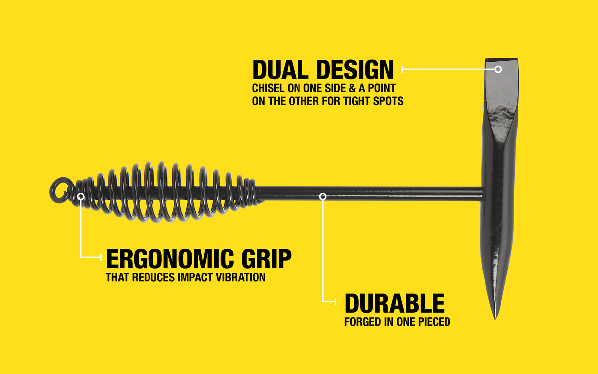 Welding Hammer with Rubber Grip