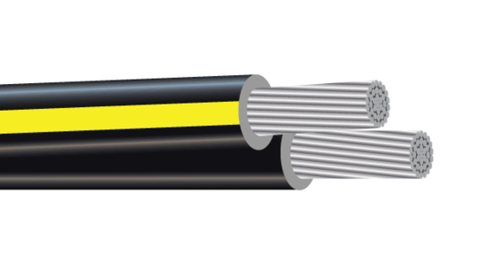 Cable De Aluminio 300' cuádruple URD 2-2-2-4 dique 600 voltios Cable 300' 