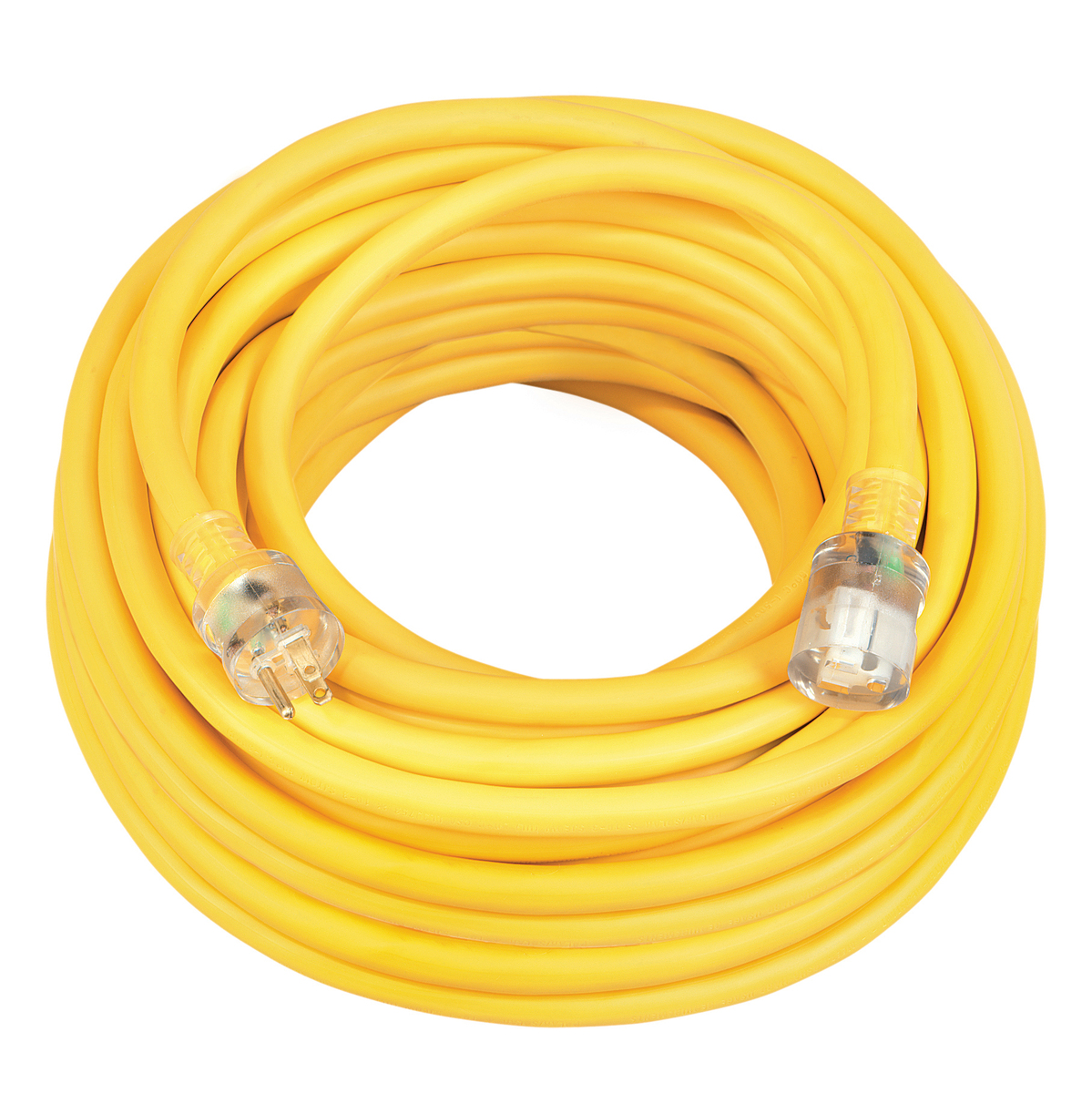 SOUTHWIRE, POLAR SOLAR 14/3 SJEOOW 50' YELLOW OUTDOOR COLD WEATHER EXTENSION  CORD WITH POWER LIGHT INDICATOR