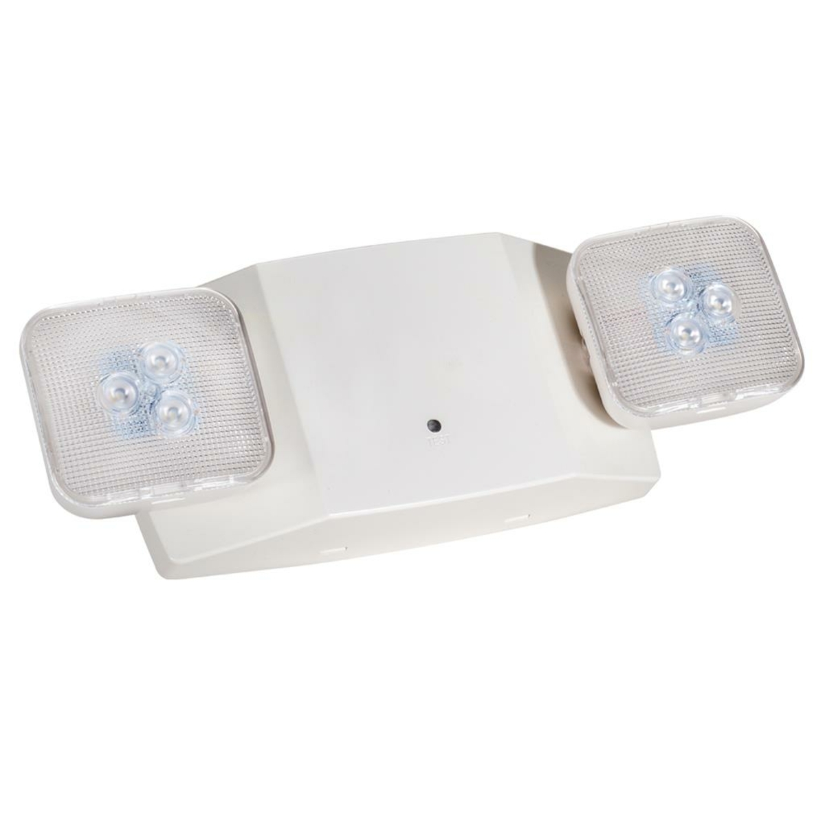 12PK LED 2 HEAD WH EMERG LIGHT SELF TEST