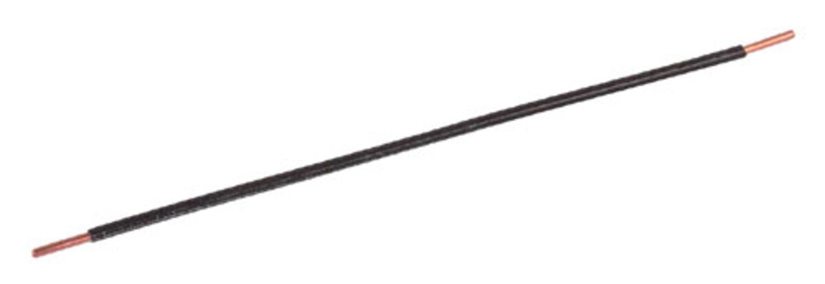 PIGTAIL, SOLID WIRE, STRIPPED/STRIPPED, BLACK, #14AWG, 8", 100PK