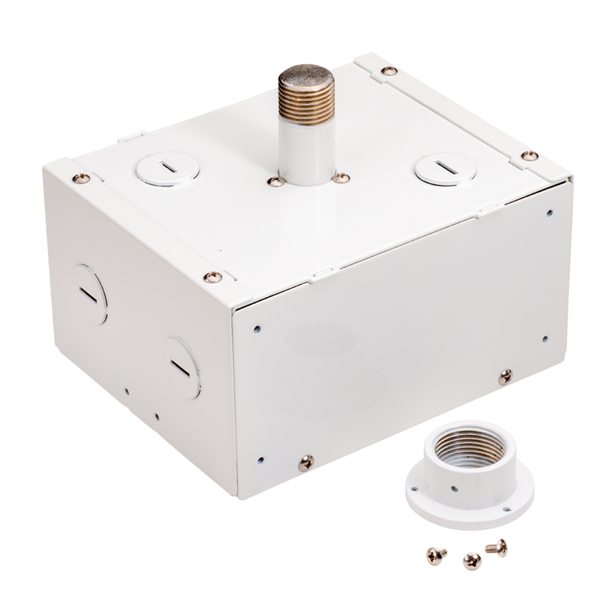 20PK WHITE J-BOX FOR 3/4" NPT PENDANT FOR USE W/ LED ROUND HIGH BAY 1/2"