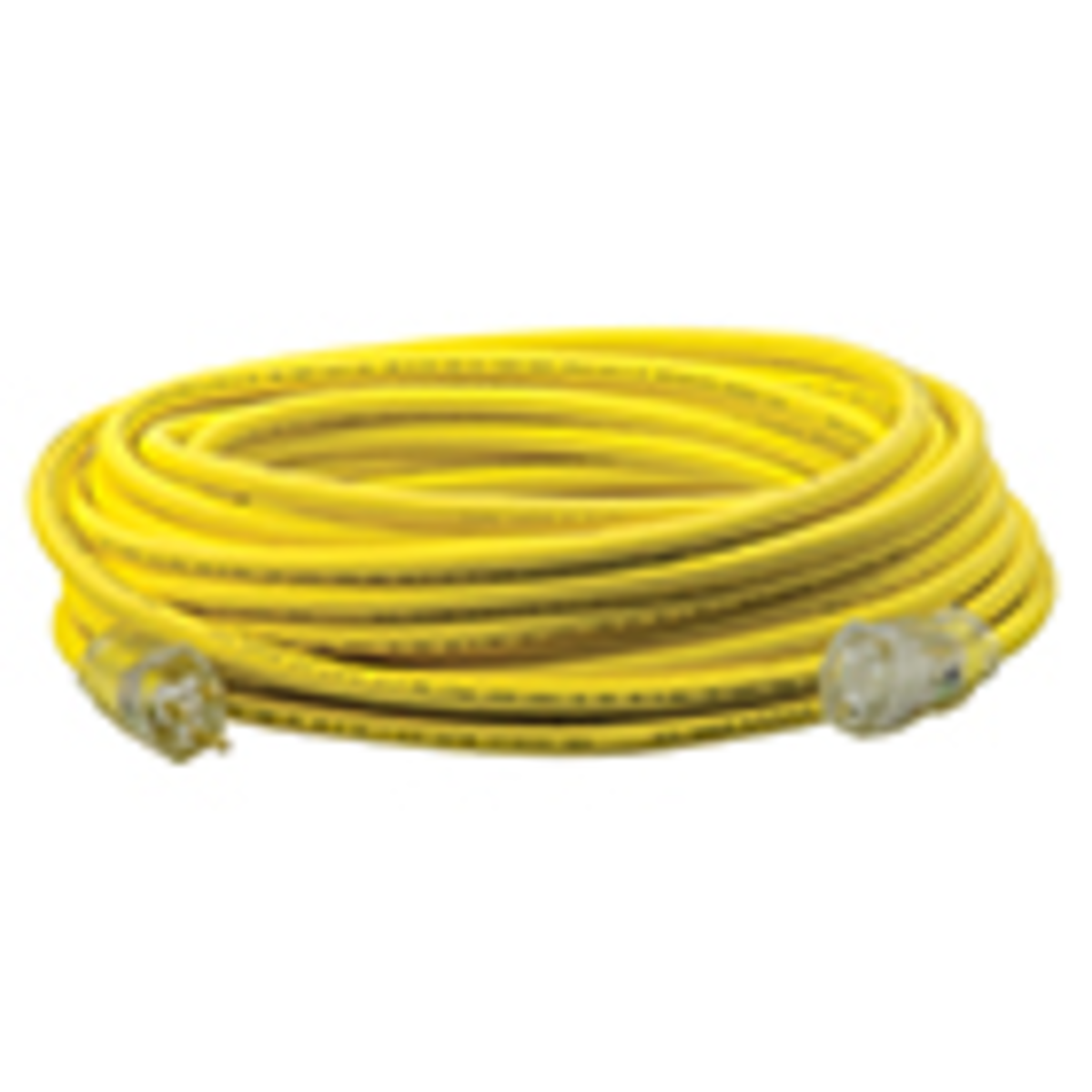 SOUTHWIRE, ROYAL 12/3 SJOOW 100' YELLOW RUBBER EXTENSION CORD WITH POWER  LIGHT INDICATOR