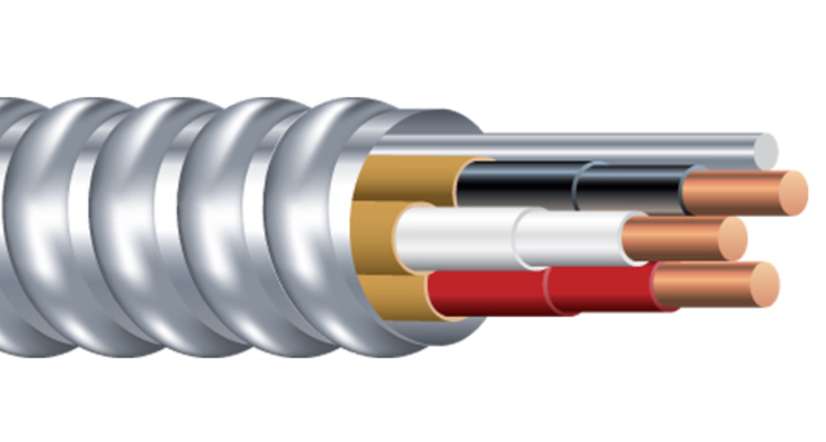 14-2 CU BLACK/WHITE STEEL AC 250 FT | Southwire