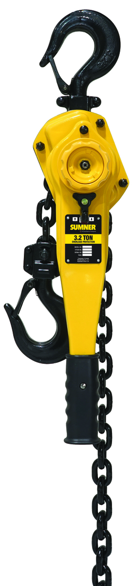 3.2 Ton lever Hoist with 20 ft. chain fall and overload protection