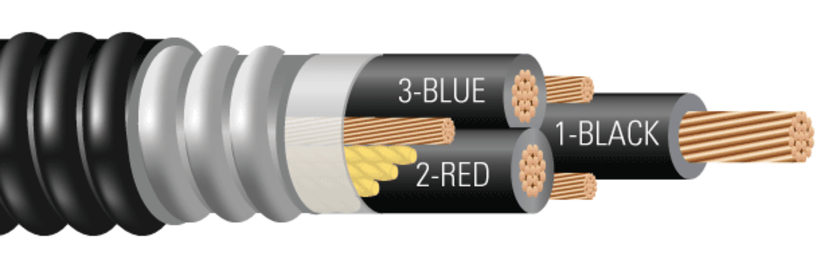 3/C CU 600V XLPE XHHW-2 ARMOR-X PVC Power Cable With Ground VFD | Southwire