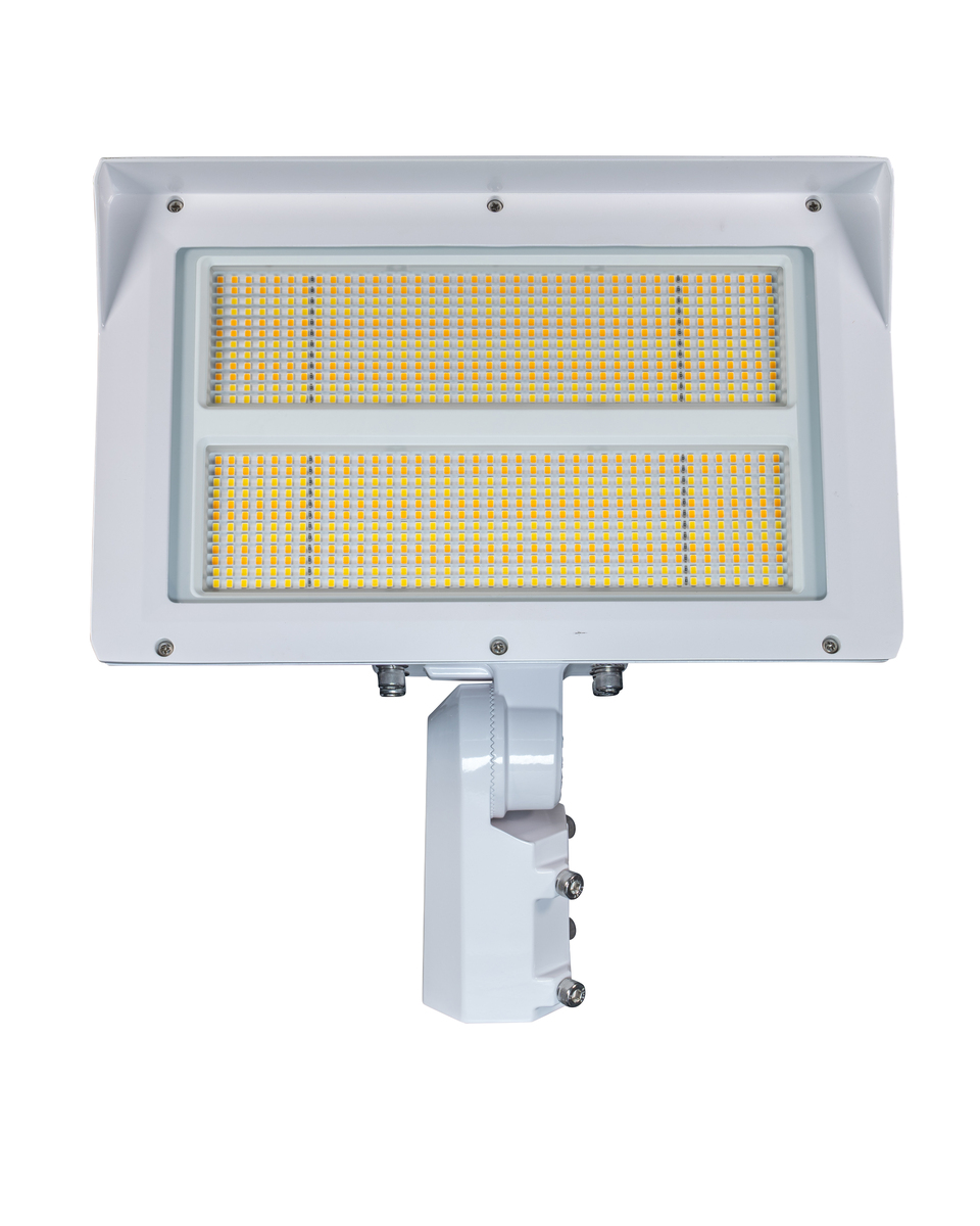 200W/240W/290W Power & CCT Selectable Flood Light, White Finish