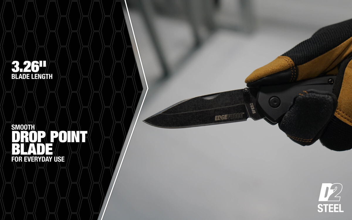 DPKD2, FOLDING KNIFE DROPPOINT D2