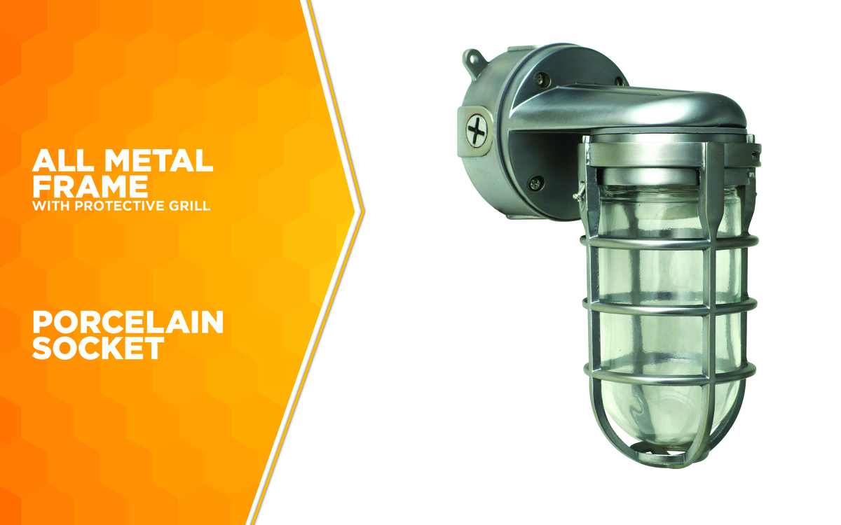 INDUSTRIAL WALL LIGHT BRUSHED STEEL