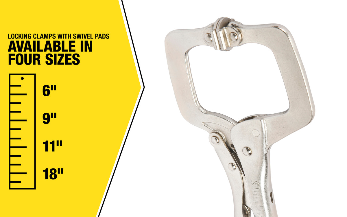 WHT, 18" LOCK CLAMP W SWIVEL PADS