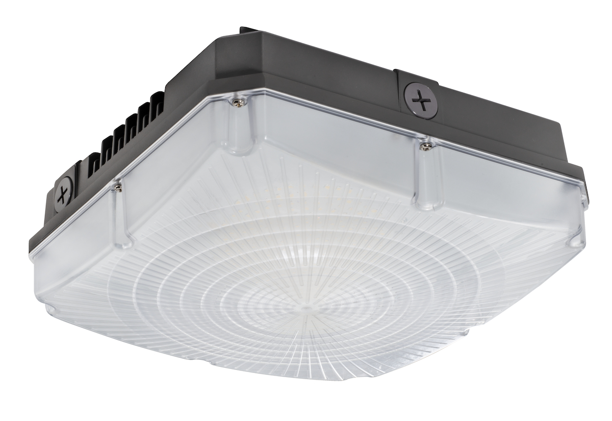 4PK 40W SQUARE CANOPY LIGHT-BRONZE