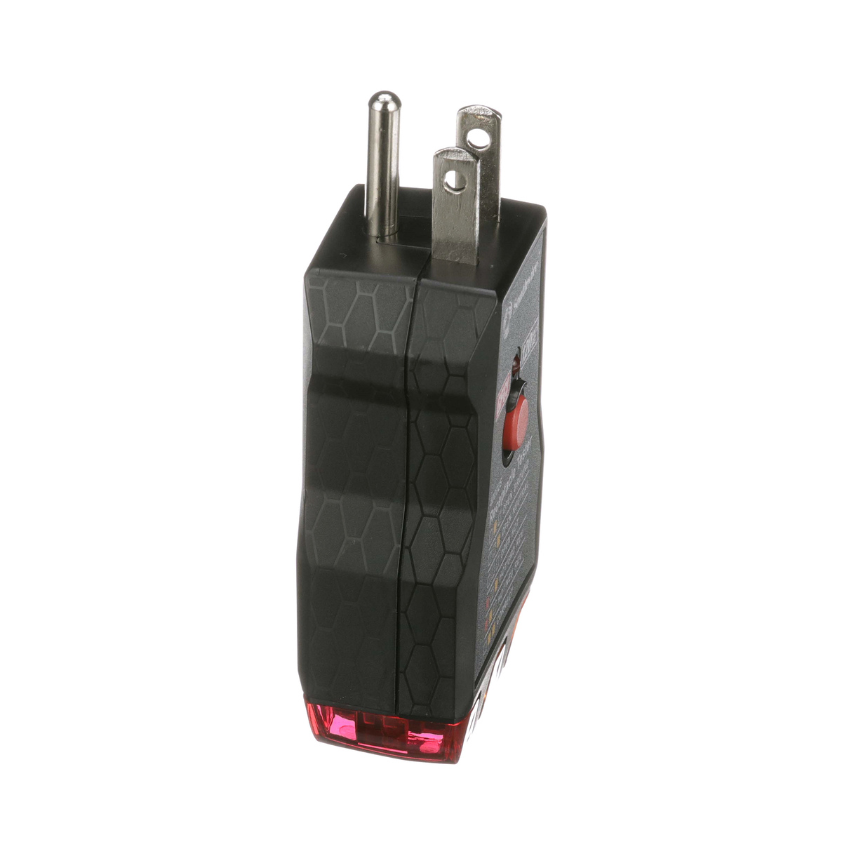 120V AC Receptacle Tester with Push-Button GFCI Test